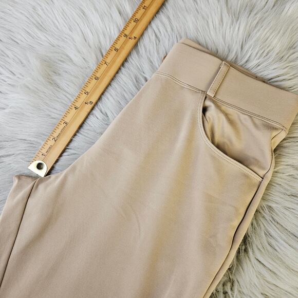 New Willit Women’s Pull-On Bootcut Leg Pants Beige Tan Stretch Office Career Med - Picture 13 of 14
